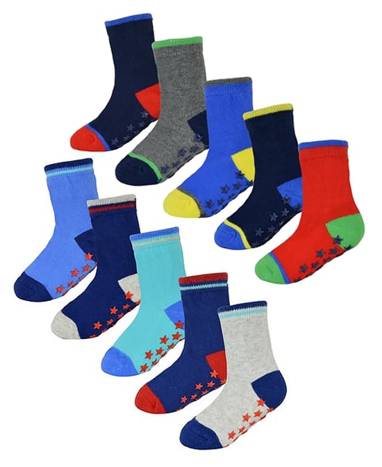 10 paar antislip katoenen babysokken voor jongens met sterren - Stijl 2 - Image 1