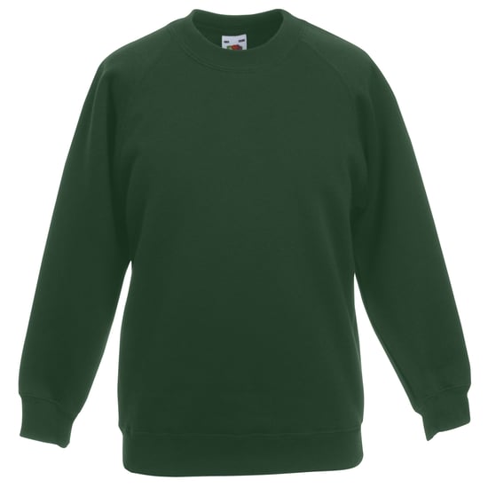 Fruit Of The Loom Kinderen Unisex Raglan mouwen Sweatshirt (Bottle Groen) - Image 1