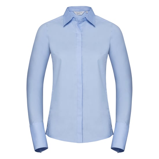 Russell Collection Dames/Dames Ultimate Stretch Slim Shirt met Lange Mouwen (Heldere lucht) - Image 1