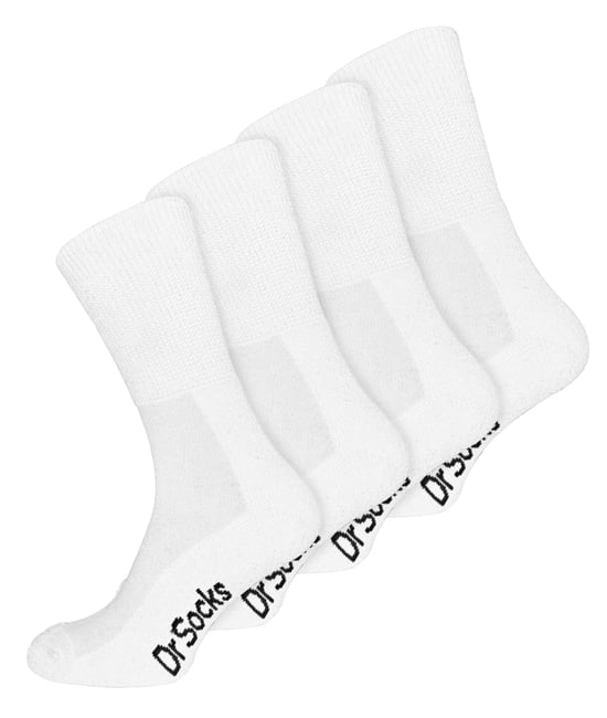 Dr.Socks - 4 paar bamboe diabetische sokken voor heren - Wit - Image 1