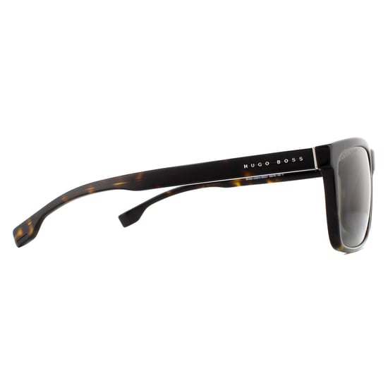Hugo Boss Rectangle Mens Dark Havana Green Sunglasses
