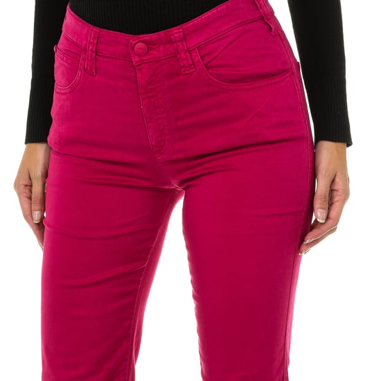 Long stretch fabric pants 6Y5J75-5N22Z woman