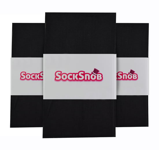 Sock Snob - Womens Seamed Panty's 3 Pack 40 Denier - Zwart / Zwart - Image 2