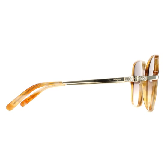 Salvatore Ferragamo zonnebril SF990SR 218 Blonde Havana Gray Gracient - Image 4