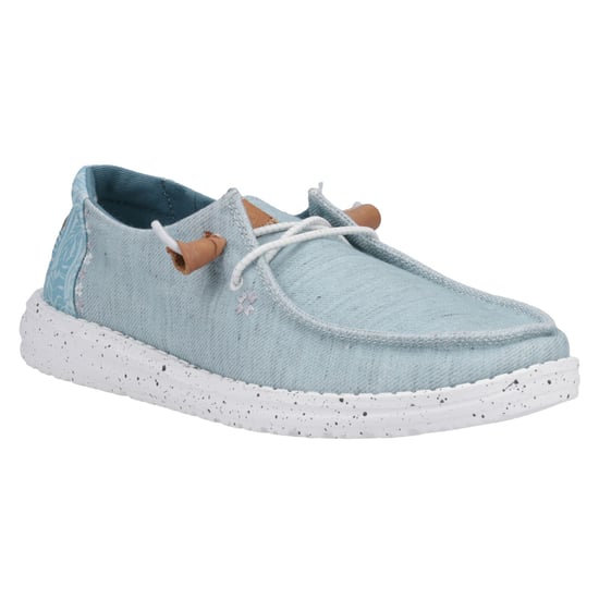 HEYDUDE Wendy Heathered Slub Tropical Dames Blauwe Instappers - Image 6