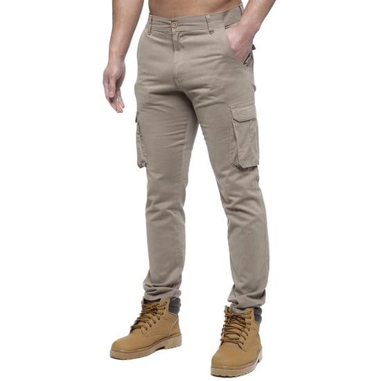 Enzo | Heren Cargo Broek - Beige - Image 1