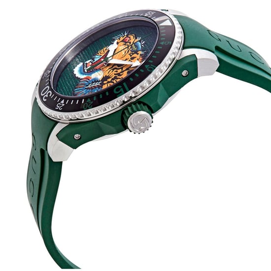 Gucci YA136316 Dive Green Tijgerkop Wijzerplaat Herenhorloge - Image 3