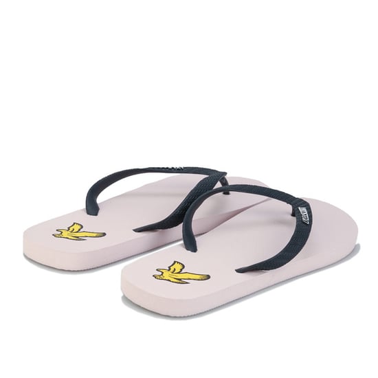 Lyle and Scott teenslippers voor heren in roze-blauw - Image 2