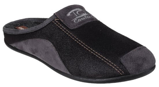 Cotswold Westwell Stoffen Heren Zwarte Pantoffels - Image 1