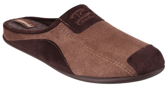 Cotswold Westwell Stoffen Heren Bruine Pantoffels - Image 1