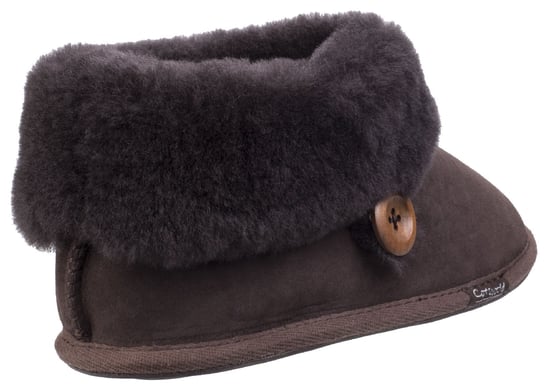 Cotswold Wotton Dameschocolade Slippers Van Leer - Image 2