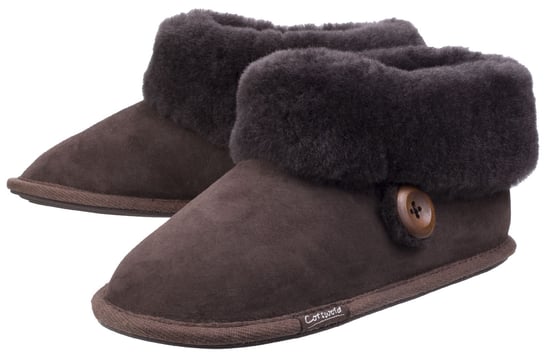 Cotswold Wotton Dameschocolade Slippers Van Leer - Image 5