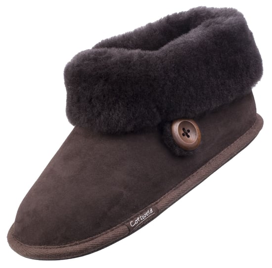 Cotswold Wotton Dameschocolade Slippers Van Leer - Image 6