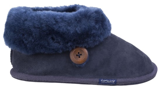 Cotswold Wotton Dames Pantoffels Van Donkerblauw Leer - Image 4
