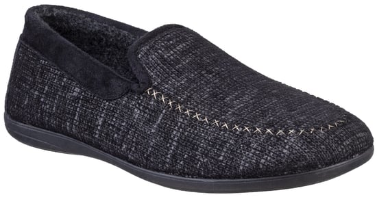 Cotswold Stanley Microvezel Heren Zwarte Pantoffels - Image 1