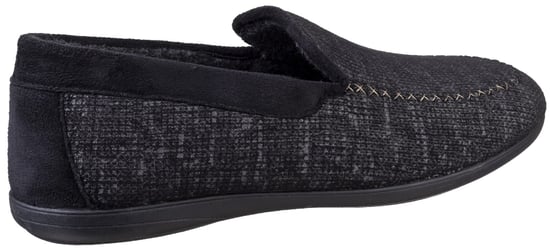 Cotswold Stanley Microvezel Heren Zwarte Pantoffels - Image 2