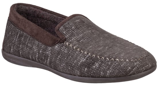 Cotswold Stanley Microfiber Heren Bruine Pantoffels - Image 1
