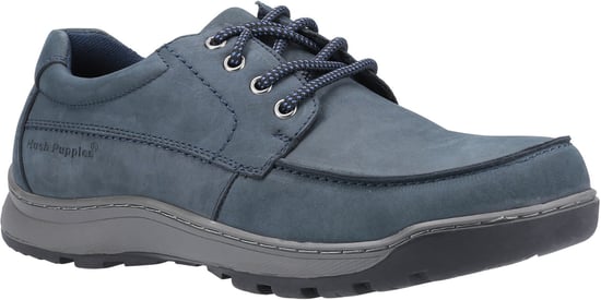 Hush Puppies Tucker Leren Heren Marineblauwe Nubuck Veterschoenen - Image 1