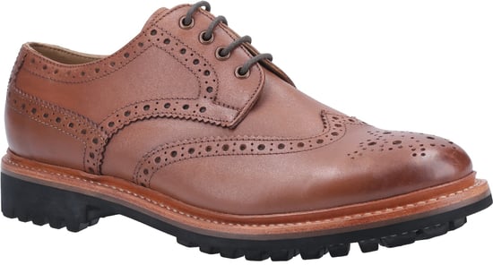 Cotswold Quenington Commando Bruine Leren Veterschoenen Voor Heren - Image 1
