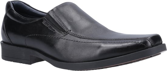 Hush puppies brody slip op leer heren smart shoes zwart - Image 1