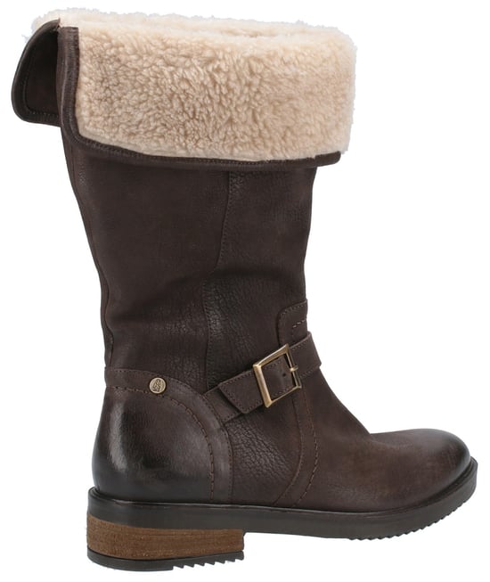 Hush puppies bonnie leer dames lange laarzen bruin - Image 2