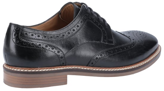 Hush Puppies Bryson Leren Heren Zwarte Brogues Schoenen - Image 2