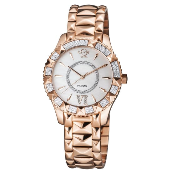 GV2 Venice Women's Mother of Pearl Dial IP Rose Gold Stainless Steel Watch - Image 1