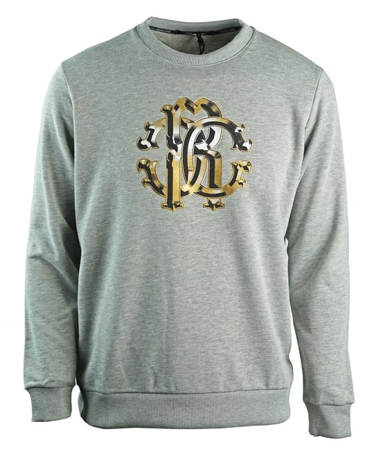 Roberto Cavalli Large Crest Grey Sweatshirt