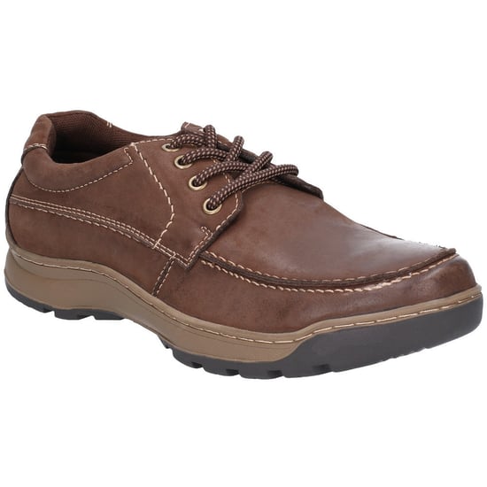 Hush Puppies Tucker Bruine Leren Veterschoenen Voor Heren - Image 1