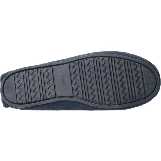 Hush puppies allie leer dames mocassin memory foam faux fur navy - Image 4