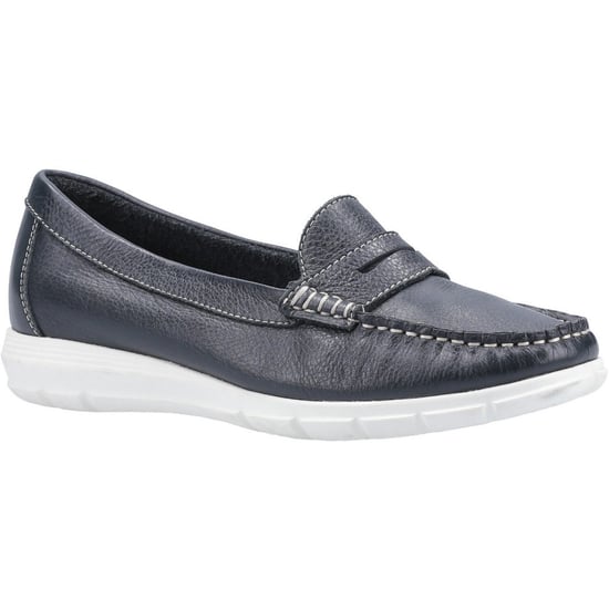 Hush Puppies Womens Paige Slip On Leather Loafer Shoes