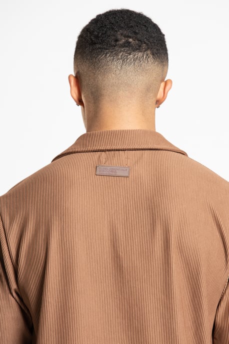 Brown 'Ottoman' Relaxed Fit Short Sleeve Shirt