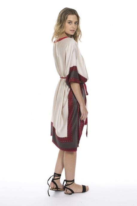 Cashmere Blend Check Kaftan