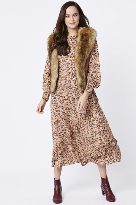 Luxury Faux Fur Suede Gilet