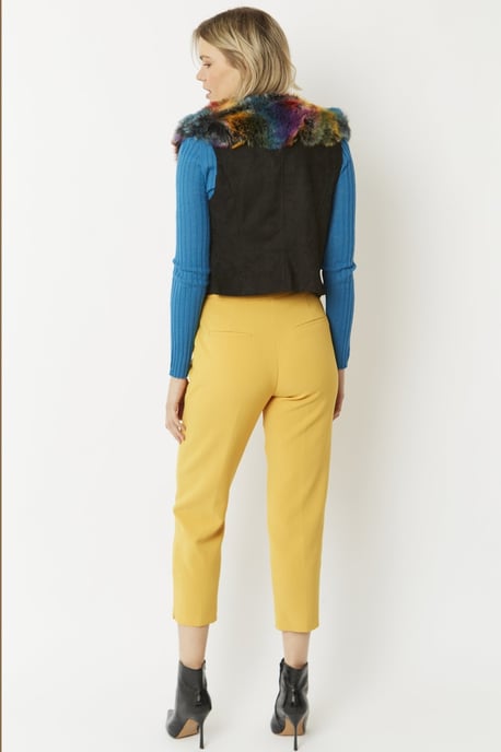 Luxury Faux Fur Suede Gilet