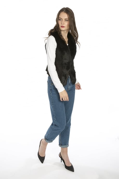 Luxury Faux Fur Suede Gilet