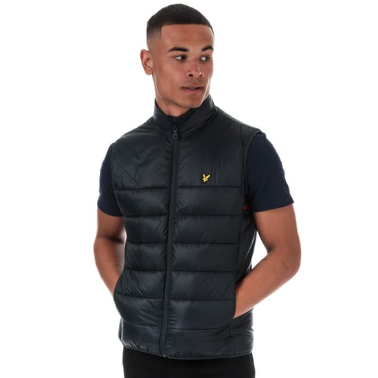 Men's Lyle And Scott Wadded Gilet in Navy