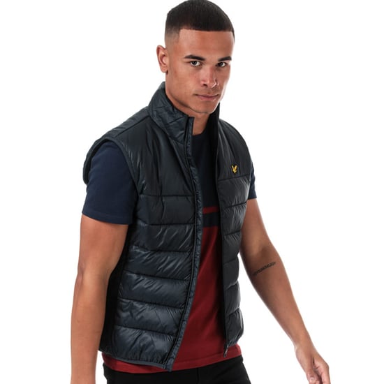 Men's Lyle And Scott Wadded Gilet in Navy