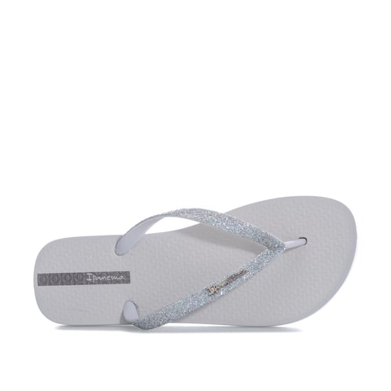 Women's Ipanema Lolita Glitter Flip Flops in White