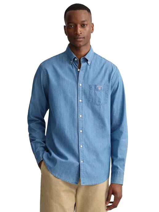 Gant Heren Regular Fit Overhemd | Indigo Overhemd - Image 1