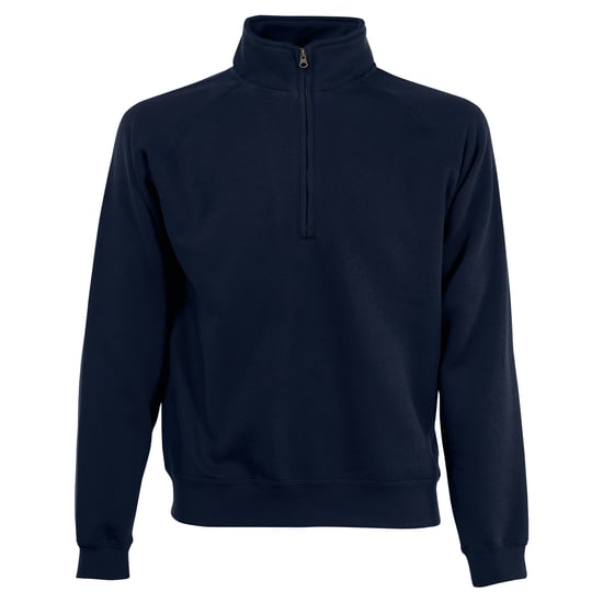Fruit Of The Loom Heren Ritssluiting Neck Sweatshirt (Donker Marine) - Image 1