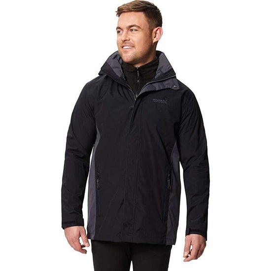 Regatta Defender III 3-in-1 Waterproof Windproof Jacket / Performance Jacket (Black/Seal Grey)