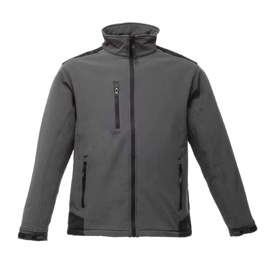 Regatta Mens Sandstorm Workwear Softshell Jacket (Seal Grey/Black)