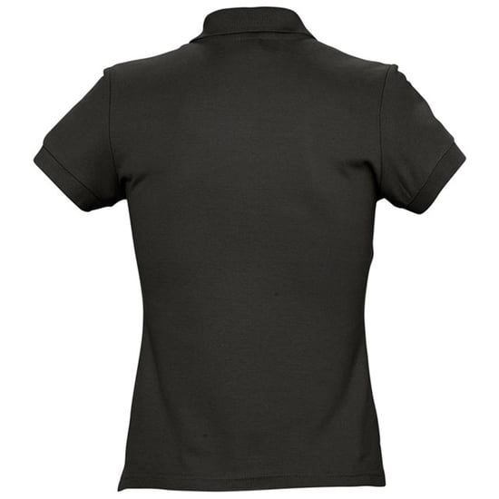 SOLS Womens/Ladies Passion Pique Short Sleeve Polo Shirt (Black)