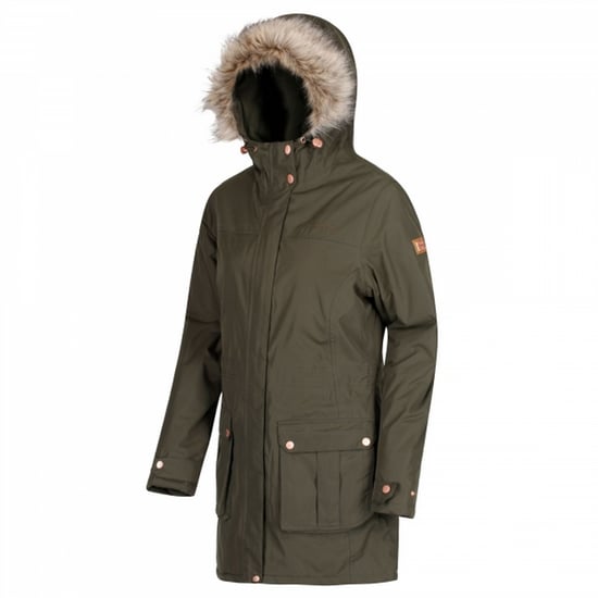 Regatta Womens/Ladies Sherlyn Full Length Hooded Jacket (Dark Khaki)
