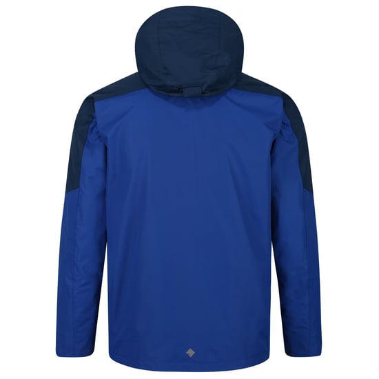 Regatta Heren Calderdale III Waterdicht Jasje Met Verborgen Kap (Nautisch blauw/donker denim) - Image 2
