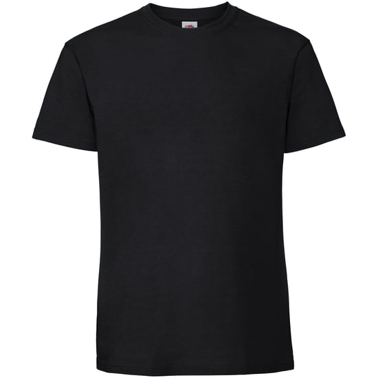 Fruit Of The Loom Mens Ringgesponnen Premium Tshirt (Zwart) - Image 1