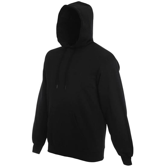 Fruit Of The Loom Unisex Volwassenen Klassiek Sweatshirt met capuchon (Zwart) - Image 3