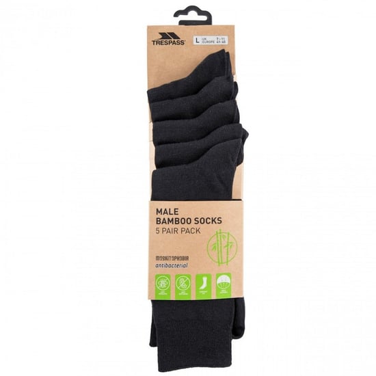 Trespass Heren Dagelijkse Wandelende Sokken (Pakket van 5) (Zwart) - Image 1