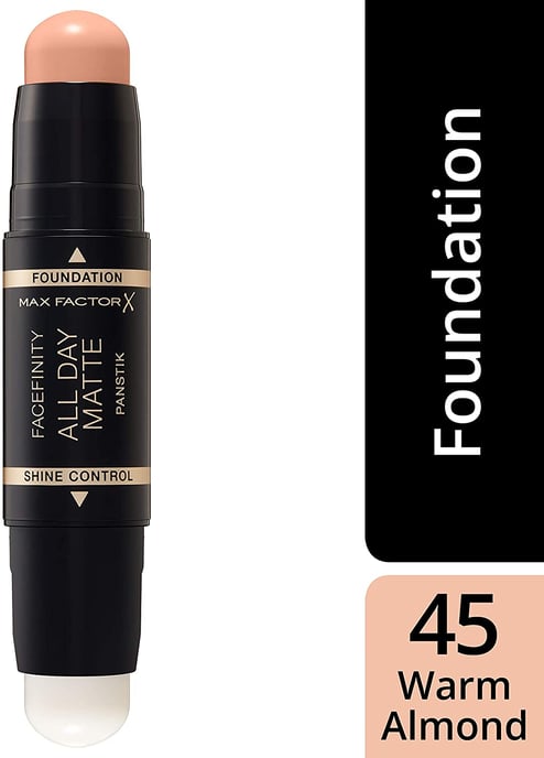 Max Factor Facefinity All Day Matte 2in1 PanStik Foundation 45 Warm Almond